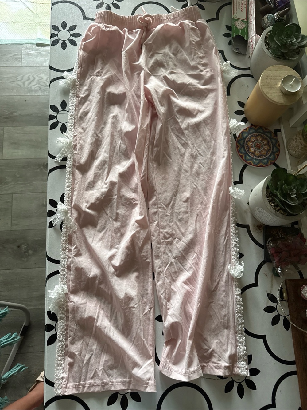 Free Haven Pale Pink Elastic Waist Lounge Shorts